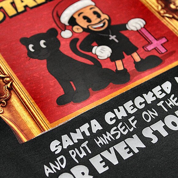 Starboy Naughty Christmas List Black T-Shirt Sizes S - XL - Picture 3 of 4